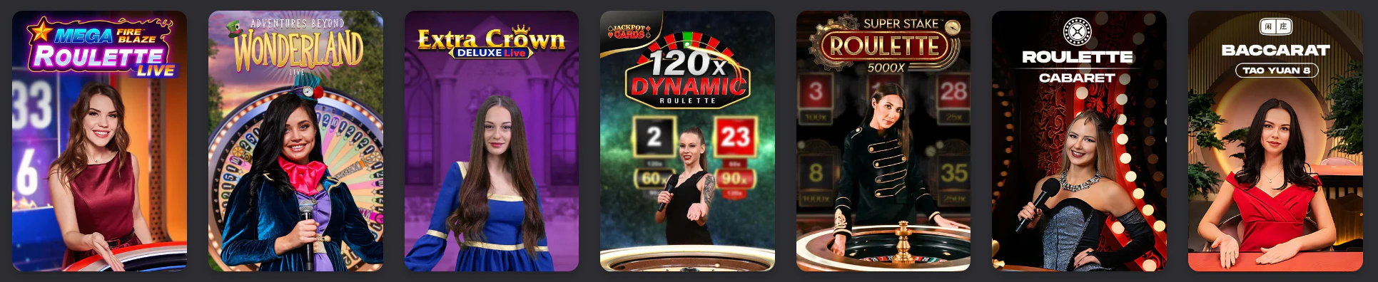 Fezbet Casino selección de juegos de casino en vivo